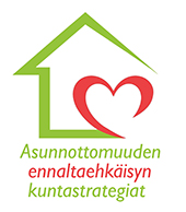 Asunnottomuuden ennaltaehkäisyn kuntastrategiat -hankkeen logo